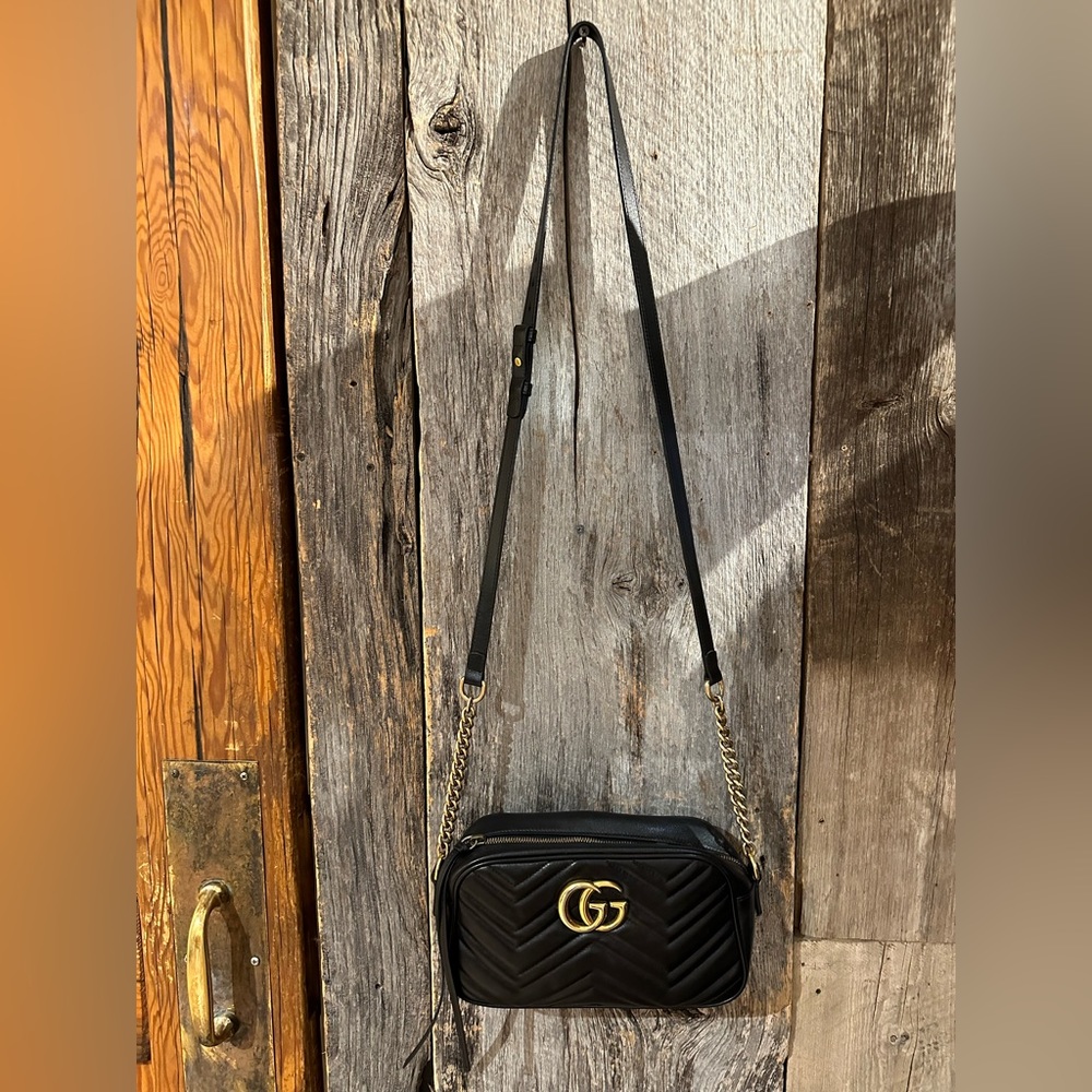 GUCCI GG Marmont Small Black Bag